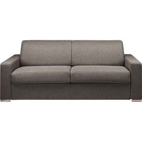 Divano letto 4 posti ribalta Letto 160cm Materasso 16cm Memory foam - Tessuto Antracite - CALITO