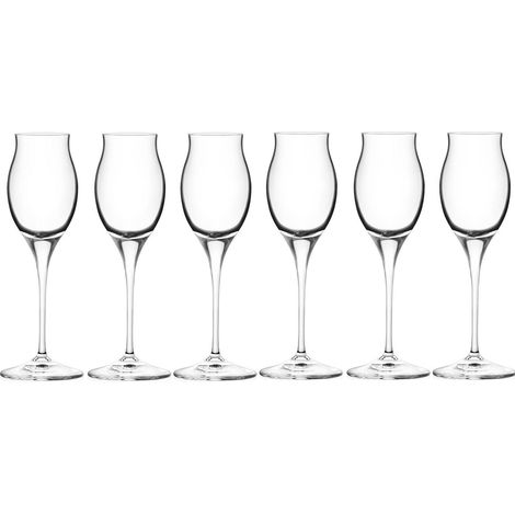 Rcr set 6 calici liquore Invino vetro Luxion 10 cl