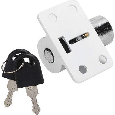 Verrou de sécurité blanc 3 anneaux pour fenêtre coulissante, anti-effraction en acier, loquet de fixation pour fenêtre PVC, accessoire de maison, pack de 3 (1/5)
