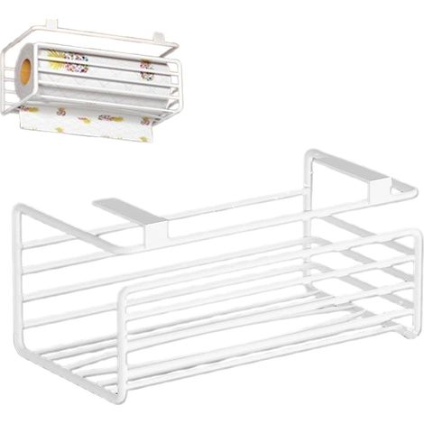 Wall Mount Paper Towel Holder, Paper Towel Rack, No Drill Under Hanger Paper Towel Holder Wall Mount Paper Towel Rack for Easy Access, Large Arc Opening for Kitchen Cabinet Storage Solution (1/5)