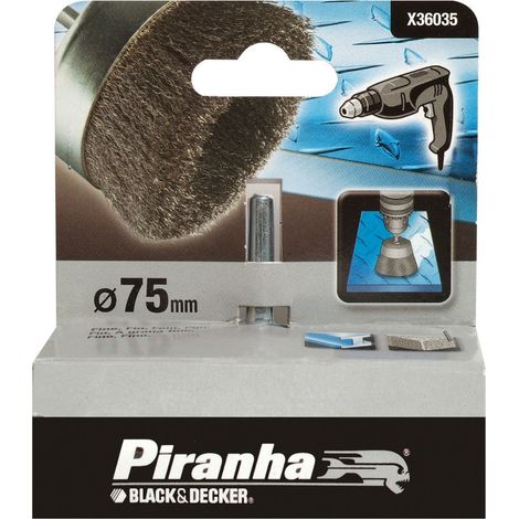 BLACK&DECKER PIRANHA-SPAZZOLA A TAZZA mm75 IN ACCIAIO (1/2)