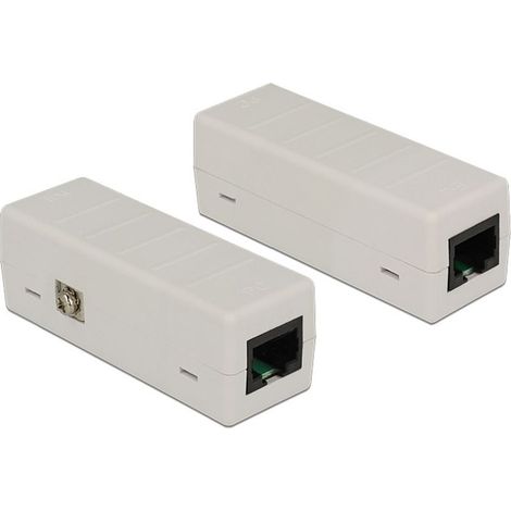 RJ45 réseau informatique Adaptateur [1x RJ45 femelle - 1x RJ45 femelle] gris (1/2)