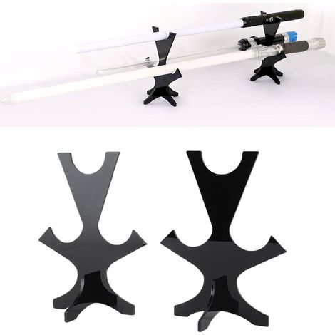 Support Acrylique Modulable pour Sabres Laser [2 pièces] Set de Présentation Noir (1/5)