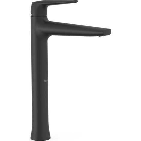TRES 28180301NM FUJI Grifo Monomando Caño XXL Lavabo Color Negro Mate - ref: 28180301NM
