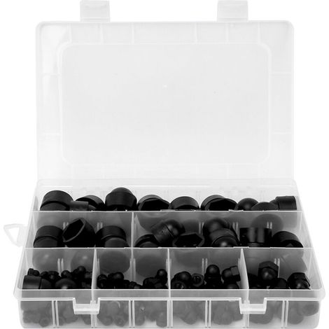 145 capuchons de protection en nylon pour écrous hexagonaux et boulons M4 M5 M6 M8 M10 M12 (1/5)