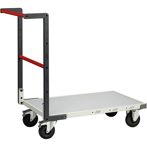 Chariot modulable un dossier fixe à tube - Plateau 850x495mm - Charge max 250kg - Livré monté - 806721110 (1/3)