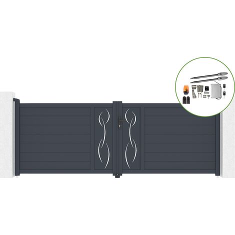 Portail battant 3,5m LIFE H.120cm alu + motorisation TANKER B250 (1/5)