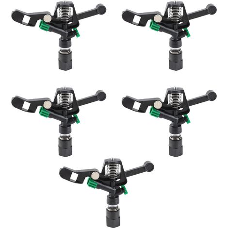 Arroseur Oscillant 5 Pièces DN20 Plastique Noir 3/4 Pouces Jardin Pelouse Irrigation Agricole (1/5)