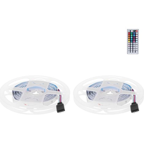 Bande lumineuse LED étanche IP65 colorée, haute luminosité, perles LED 5050, RGB, 10 mètres, 600 LED, décorative extérieure, bande lumineuse flexible basse tension, dimmable, 12V. (1/5)