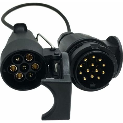 -12 V de 7 à 13 Pin Trailer avec adaptateur pour câble connecteur de câble, Prise et prise pour crochet de remorquage (1/5)