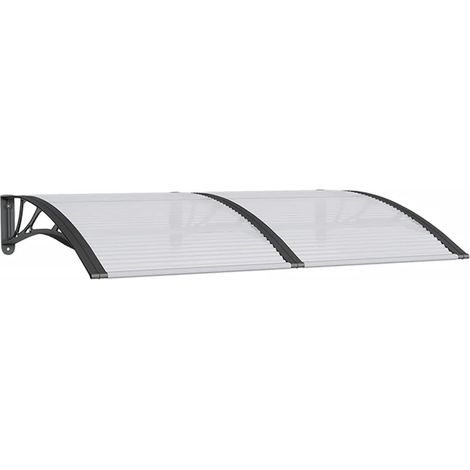 Auvent Marquise de porte, Store Banne pour porte, Noir 150x100 cm Polycarbonate OIB4488E