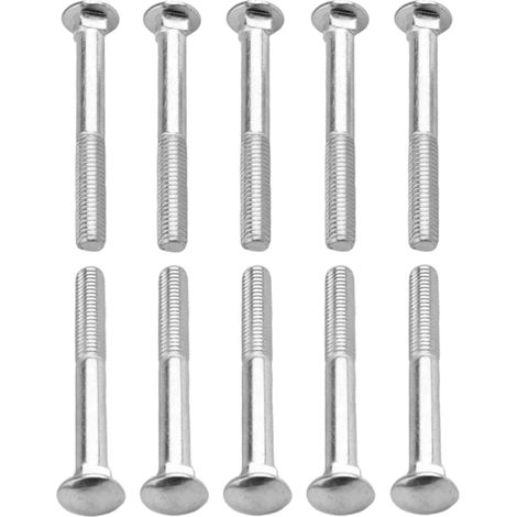 10x Vis à Tête Bombée Collet Carré DIN 603 Acier Inoxydable A2 Boulon Tête Ronde Plate Champignon Métrique, M12x100mm longueur de filetage=91mm (1/3)