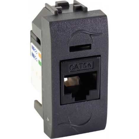 PRESA DATI/VOCE LIVING PLUS CAT 5E-RJ45-8P/8P GRIGIO MAURER