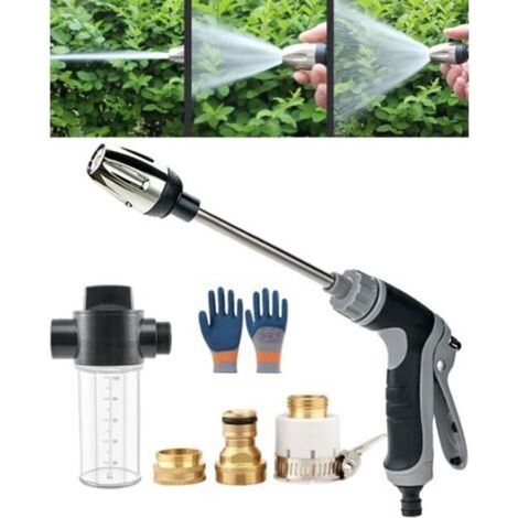Aquoxis Nettoyeur Haute Pression Portable Aquoxis 2026 Pistolet Puissant 15x, Buses Multi-Angles, Réglable et Universelle pour gouttière, terrasse, Voiture, Animal de Compagnie, Nettoyage des vitres (1/5)