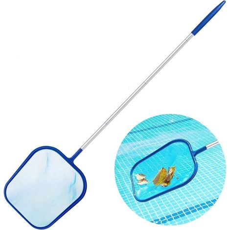 Épuisette Piscine pour Nettoyer Les Feuilles flottantes, Les Insectes, Excellent Outil de Nettoyage de Piscine (Bleu) (1/5)