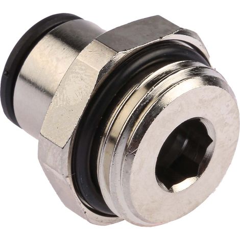 Adaptateur droit fileté hydraulique Legris LF3000 vers Enfichable 10 mm G 1/2 Mâle ( Prix pour Paquet de 2 ) (1/3)