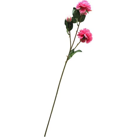 Décoration de pivoine pour mariage à 3 têtes, branche de pivoine artificielle réaliste artificielle (Rose rouge) (1/5)