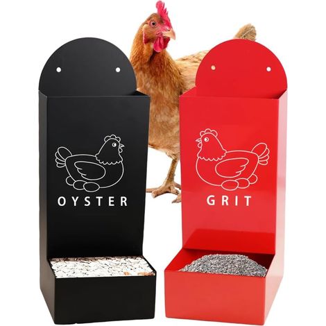 Épandeur de nourriture en métal pour poulets et coquilles d'huîtres, épandeur automatique d'aliments pour poulets, canards et volailles, accessoires portables pour poulets (1/5)