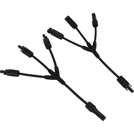 2 Stück Y-Verzweigungs-Solar-PV-Steckverbinder mit Schraubenschlüssel, Stecker/Buchse, Schnellverbinder, IP67 wasserdicht, 1500 VDC, MMMF+FFFM (1/5)