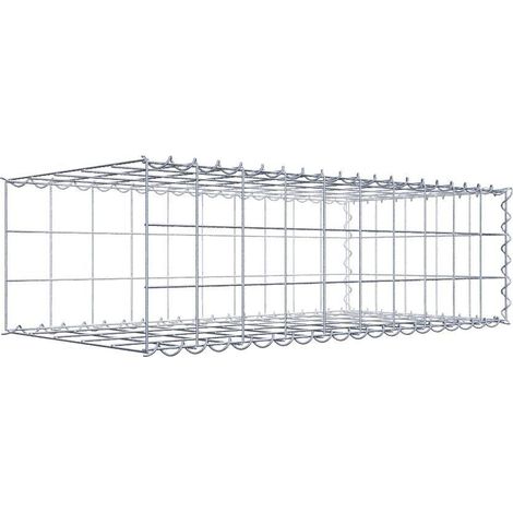Gabiondeco - Gabion - Element de prolongation en longueur 100 cm x 30 cm x 50 cm (L x H x P). maille 10 x 10 cm. Spirale. Avert.: il manque une grille - Made in Germany (1/5)
