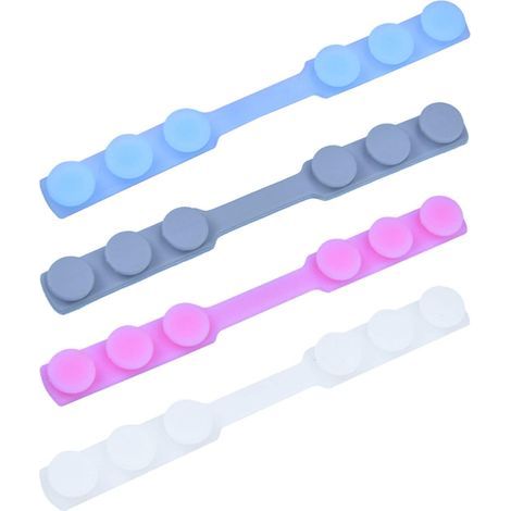 Mask Extender - Silicone Ear Loop Holder with Adjustable Buckle - For Face Masks with Elastic Ear Loops - 4 Colors Set (1/5)