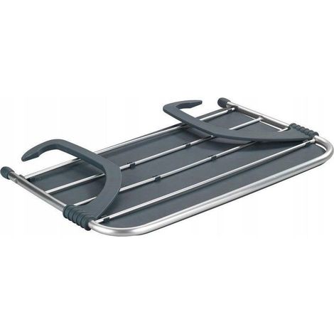 Maximex Tendedero y Estante Gris Aluminio Moderno