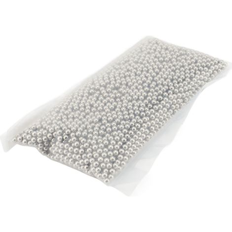 Perles de polissage rondes multifonctionnelles en acier inoxydable pour l'ébavurage de bijoux, 3 mm / 0,12 po (1/5)