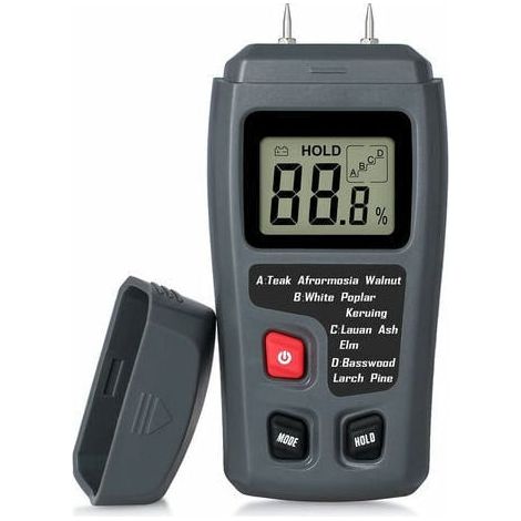 Testeur D'Humidité Du Bois Portable Testeur D'Humidité Lcd Pour Détecteur D'Humidité Du Bois Pour La Mesure De L'Humidité Du Papier De Bois De Chauffage,-- (1/4)