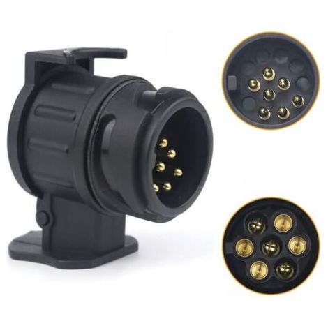 Adattatore per rimorchio da 13 a 7 pin, connettore per spina rimorchio da 13 a 7 pin per auto, camper, roulotte, portabici.