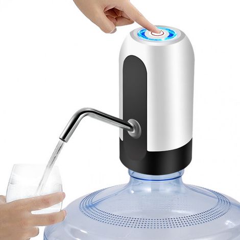 Dispensador automático portátil de agua eléctrico con bomba recargable por USB para el hogar, la oficina y exteriores. (1/5)