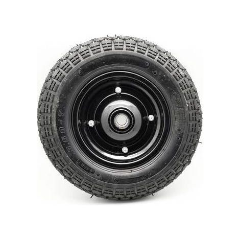 ROUE PNEUMATIQUE POUR BROUETTE Dimensions : entraxe 95 mm