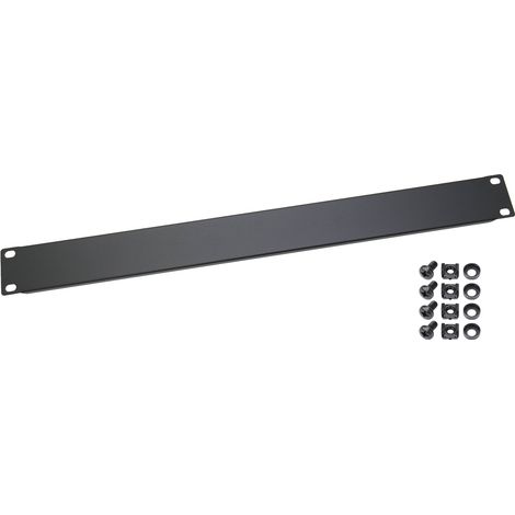 HMF 66470-02 Blindabdeckung für Serverschrank, 19 Zoll, 1 HE, Schwarz