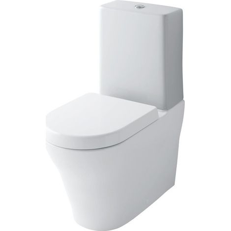 Réservoir en plastique MH et hotte en céramique, avec 3 l / 4,8 l affleurant TOTO blanc