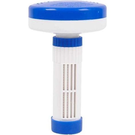 Distributeur de pastilles de chlore avec flotteur, 12 x 21 cm, porte-pastilles automatique grande capacité avec contrôle du débit et libération réglable (1/5)
