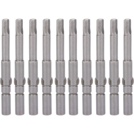 Set mit 10 magnetischen Schraubendreherbits mit Innensechskant aus S2-Legierungsstahl für industrielle Anwendungen (1/5)