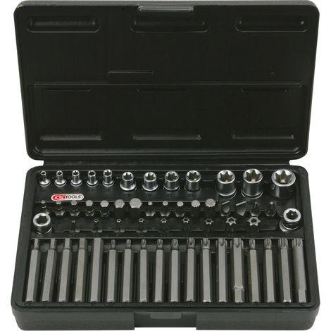 KS Tools - Coffret de douilles et douilles tournevis TORX® percé, 1/4''- 3/8"-1/2", 57 pièces - 922.4305 (1/2)