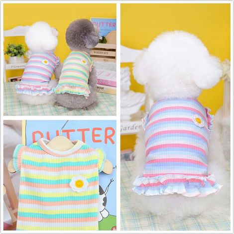 T-shirt Chien - Coton Peigné Extensible - Sans Manches - Protection Solaire et Thermique - Pour Chiens Petits Moyens et Grands - 1 Pièce (1/5)