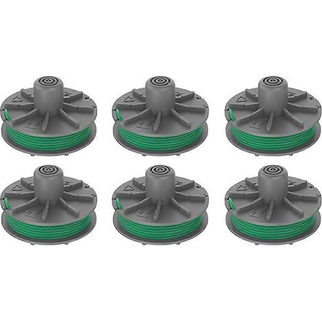 Lot de 6 bobines de rechange pour tondeuse à gazon Gardena 5309-20, bobines de fil pour coupe-bordures (1/5)