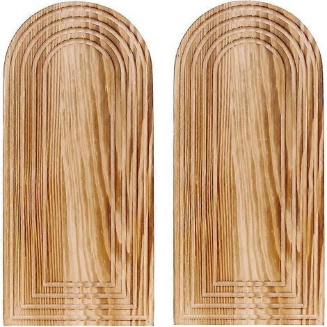 Ensemble de 2 vases muraux en bois avec herbes de la pampa et eucalyptus, décoration murale bohème moderne pour salon (1/5)