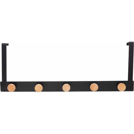 Porte-serviettes et porte-manteaux Ironwood, crochets muraux, sans perçage, gain de place, peut être rangé derrière une porte, durable et imperméable, convient aux salles de bains et aux chambres. (1/5)