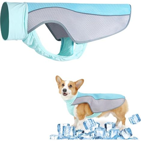 Cooling Vest for Dogs, Refreshing Coat for Dogs, UV Protection, Walks, Sandy Beaches Outdoor Activities (M) (1/5)