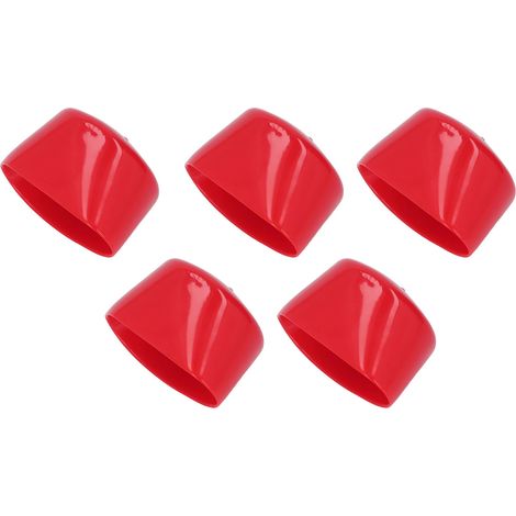 Lot de 5 capuchons à vis de 60 mm de diamètre, flexibles, ignifugés et résistants à la corrosion, avec protection pour filetage en PVC.