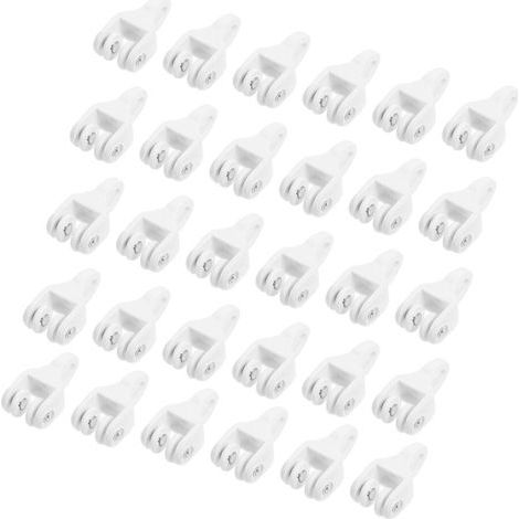 Poulies suspendues en plastique, 30 pièces, rouleaux de rail de (1/2)