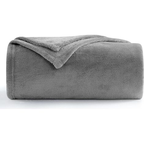 Kuscheldecke Fleecedecke Sofa Couchdecke Grau XL 150 x 200 cm Grau (1/5)