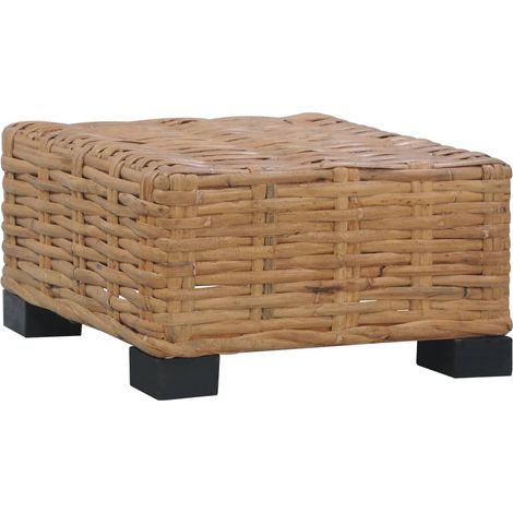 Table basse Contemporain - Bout de canapé Table Café - 47x47x28 cm Rotin naturel Chic-172158 (1/4)