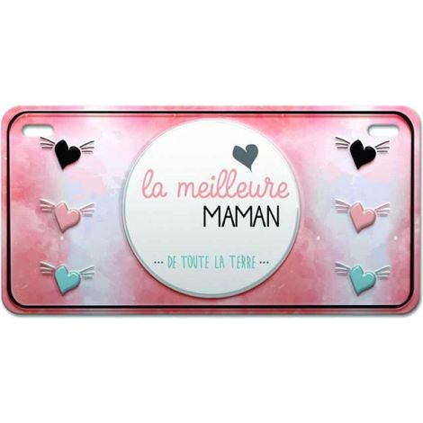 Magnet La Meilleure Maman de toute la terre en Métal (1/2)