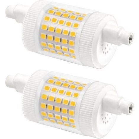R7S 78mm Dimmable 15W Blanc Neutre 4000K 1500LM, Équivalent à Halogène Crayon R7S 78mm 120W-150W, AC 230V, R7S 78mm LED Dimmable en Céramique pour Plafonnier/Lampadaire, lot de 2 (1/5)