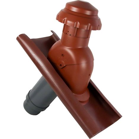 Auraflex DN 125 rot mit Wetterkappe + Adapter auf DN100 (1/5)