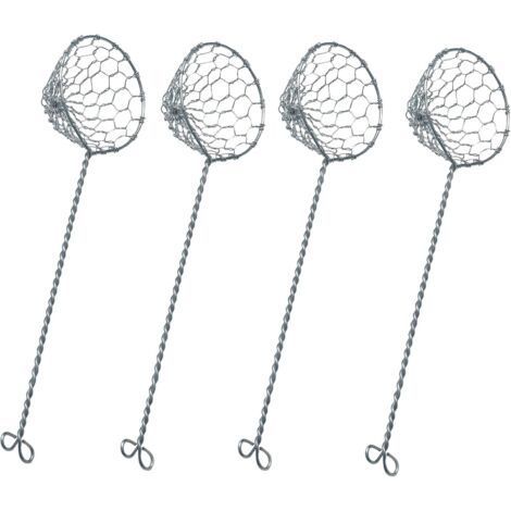 Set of 4 Fondue Strainers Sieve, 9.25 Inch Stainless Steel Fondue Strainer, 304 Stainless Steel, Hot Pot Accessories, Fondue Basket for Vegetables, Fish and Meat (1/5)