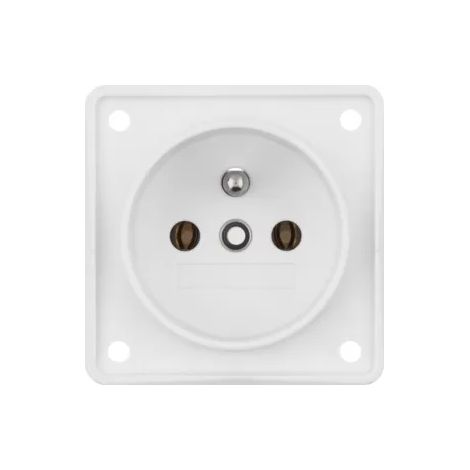 Integro Flow Einzelsteckdose mit/ohne Steckdose, schneeweiß matt 961852502